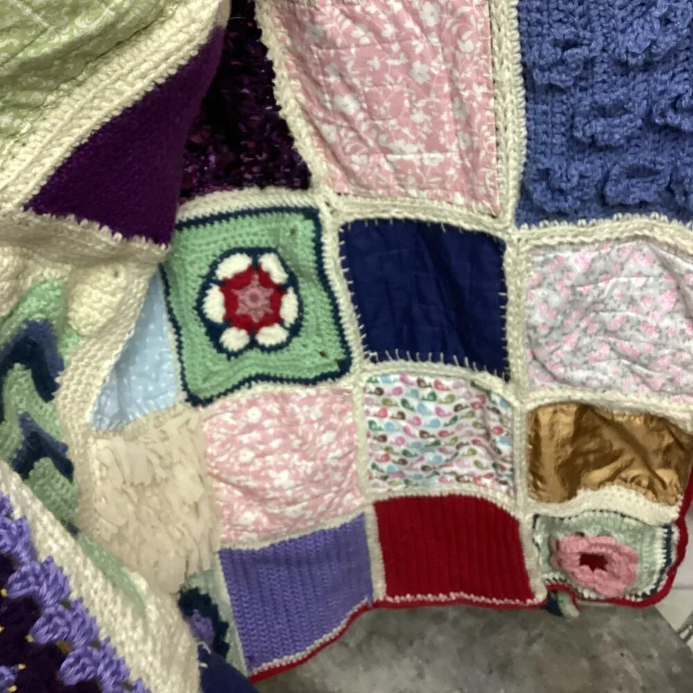 Homemade Quilt Afghan Crochet Unique Designs 57x93